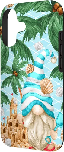 Vista 2 de Life is Better At The Beach for Summer Lover Funny Gnome Case for iPhone 17