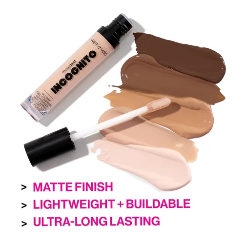 Vista 5 de wet n wild Mega Last Incognito 1114054 - Corrector líquido mate para todo el día