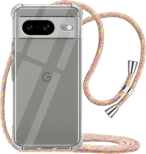 Vista 28 de Funda para teléfono Google Pixel 7 Pro, transparente, ajustable, con cordón para el cuello, para mujeres, niñas, TPU suave, delgada, a prueba