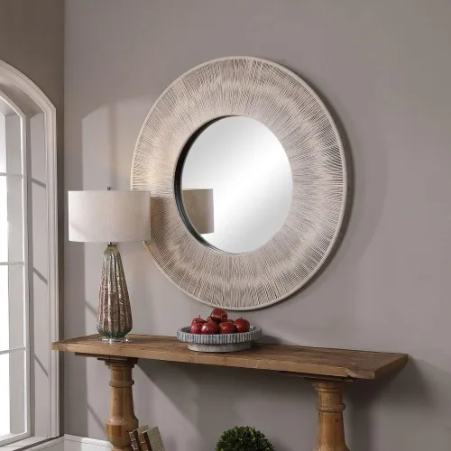 Vista 4 de Uttermost Espejo Redondo Nudo U09651 Beige Neutral 2 x 51.25 x 51.25