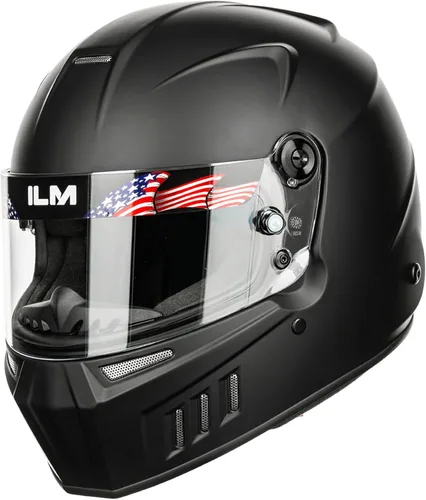 Vista 10 de ILM Snell SA2020 Casco de carreras de auto de cara completa con fibra de vidrio ligera para hombres y mujeres adultos Modelo 890