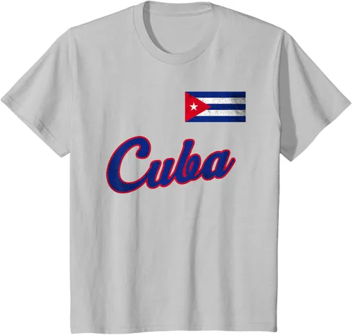 Vista 24 de Camiseta cubana con bandera de béisbol de Cuba 2023, Negro