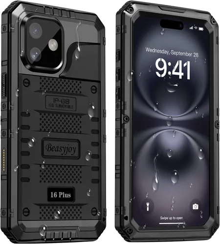 Vista 23 de Beasyjoy Funda para iPhone 12 - Impermeable, Grado Militar Resistente a Golpes con Protector de Pantalla Integrado, Protección Completa del Cuerpo
