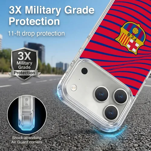 Vista 262 de Head Case Designs Funda de gel suave con licencia oficial del FC Barcelona Barca Crest Graphics [protección de grado militar] compatible con Apple