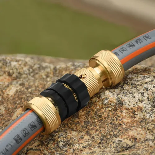 Vista 6 de Lifynste Accesorios de conector rápido para manguera de jardín de 3/4 pulgadas, fácil conexión, juego macho y hembra, (2)