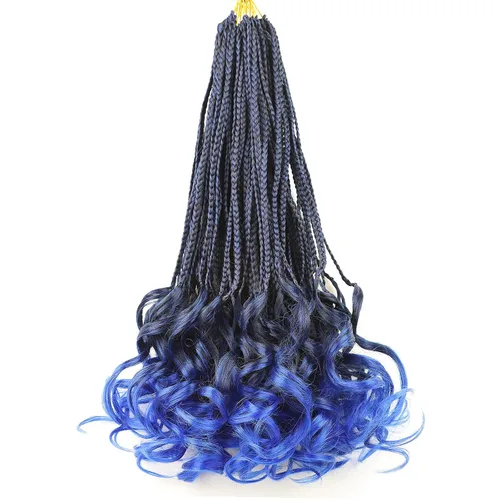 Vista 41 de Cabello para Trenzas Rizo Francés Color 1 Trenzas de Ganchillo Rizo Francés 10 Pulgadas Trenzas de Caja Cabello de Ganchillo para Mujeres y Niños