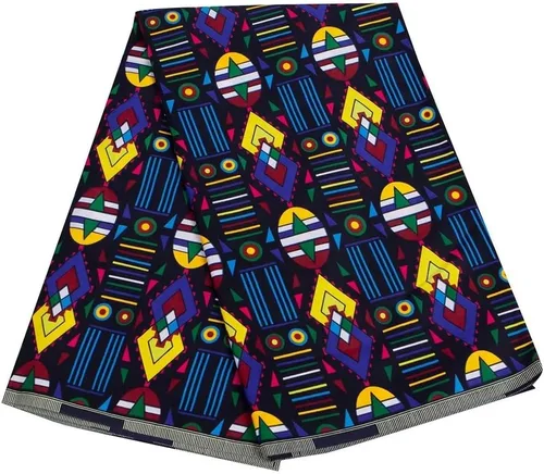 Vista 4 de La cera real africana imprime el material 6 yardas 1254 del algodón de Ankara de la tela