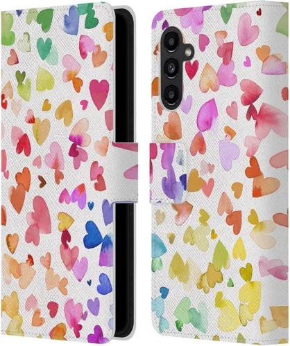 Vista 143 de Head Case Designs Officially Licensed Ninola Brushstrokes Multi Colorful Leather Wallet Case Compatible with Samsung Galaxy A07 4G