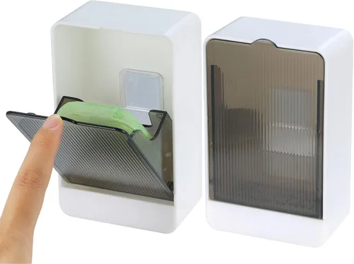 Vista 7 de HANCELANT Jaboneras de baño, paquete de 2 jaboneras con drenaje montado en la pared, caja de jabón para ducha, baño, fregadero de cocina, mantiene