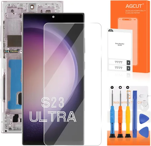 Vista 9 de INCELL - Pantalla de repuesto para Samsung Galaxy S23 Ultra LCD S918B SM-S918U LCD digitalizador táctil negro con marco