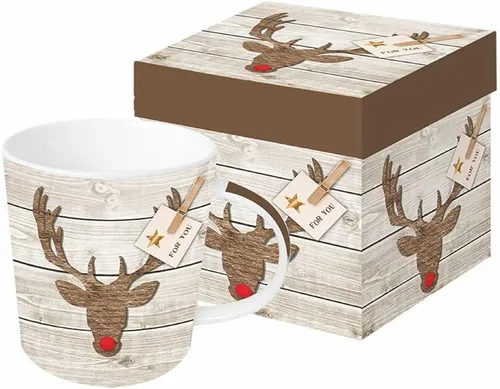 Vista 2 de Paperproducts Design Juego de caja de regalo decorativa de porcelana de hueso, bebidas, bebidas calientes, frías, té, diseños artísticos, tazas