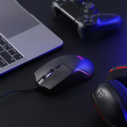 Vista 8 de Redragon M730 Ratón para juegos RGB con cable, 10000 DPI ligero ratón óptico con 6 botones programables, software compatible con carpetas de teclas
