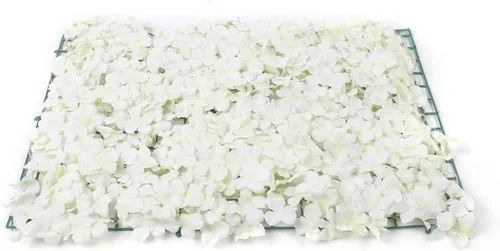 Vista 23 de Paneles de flores artificiales para decoración de pared, 6 piezas de rosas falsas, peonía, eucalipto, telón de fondo de pared de rosas para fiesta 6