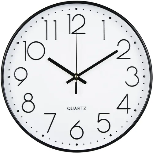 Vista 11 de Reloj de pared silencioso de 12 pulgadas, relojes de pared sin tictac que funcionan con pilas, para decoración de sala de estar, reloj de pared Oro