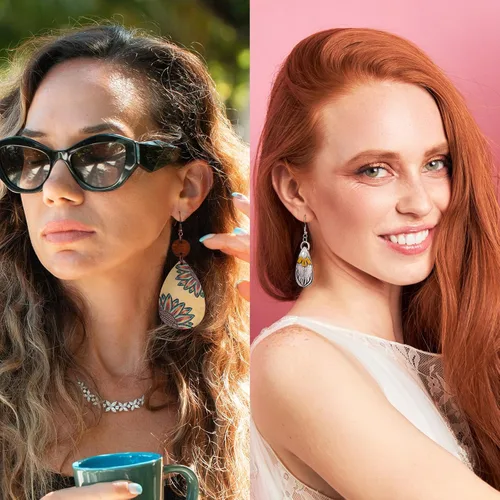 Vista 6 de 16 pares de aretes boho para mujer