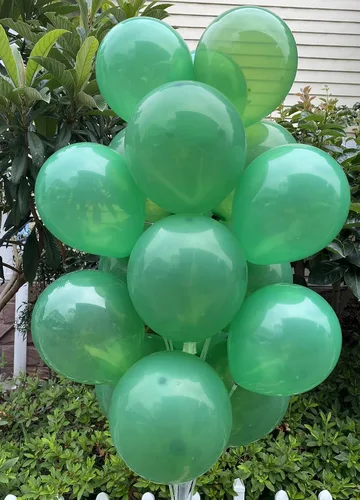 Vista 4 de 100 globos en varios tamaños de 12 y 10 pulgadas, perfectos para Navidad, día de San Patricio, brochas, graduaciones, decoraciones de fiesta de baby