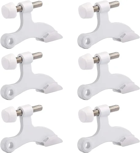 Vista 24 de HOMOTEK Paquete de 3 Topes de Puerta de Latón Antiguo con Pasador de Bisagra, Tope de Puerta Ajustable de Lujo Resistente de 2-1/2"x1-3/4