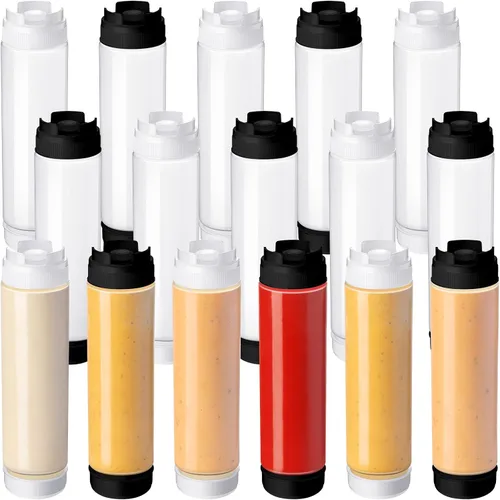 Vista 9 de Roshtia - 16 botellas exprimibles de 16 onzas, botella exprimible para Blanco
