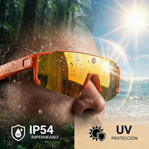 Vista 5 de Gafas inteligentes AI con cámara de 8 MP, IP54 AI voice assistant, hands-free video recording, open-ear audio, real-time translation, sports