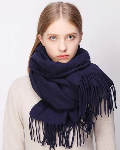 Vista 18 de RIIQIICHY Bufanda 100% de lana, chales y envolturas de pashmina para mujer, cachemira cálida para invierno, bufandas suaves más gruesas