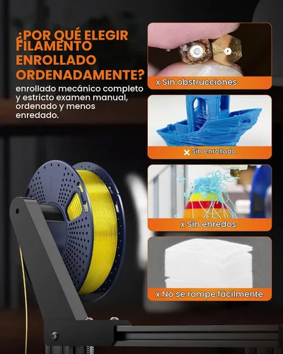 Vista 7 de TECBEARS PETG Filamento 1.75, paquete de 8.8 lbs, Multi T2501