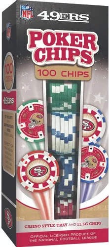 Vista 8 de Masterpieces Casino - NFL Buffalo Bills - Juego de fichas de póquer de alta calidad de 100 piezas con bandeja