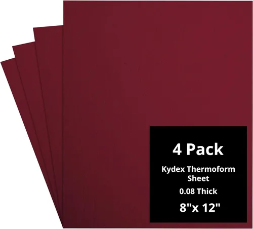 Vista 126 de Kydex Sheets - Solid Color DIY Kit for Crafting Holsters, Sheaths, and Mag Pouches - (8x8, 8x12, 12x12), Premium Thermoform Sheets - Thick, Durable