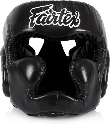 Vista 10 de Fairtex Protector de cabeza completa, casco de combate MMA de Muay Thai HG10 Negro Cordones