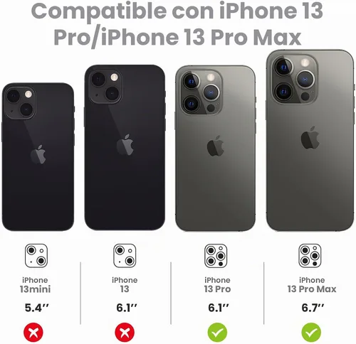 Vista 2 de Tensea Protector de lente de cámara para iPhone 13 Pro/iPhone 13 Pro Max Dorado (Gold Diamond)