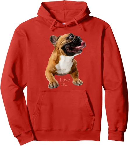 Vista 10 de Fawn - Camiseta de Bulldog francés con capucha para mamá, papá, perro, cachorro, Negro