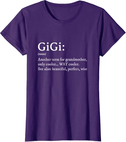 Vista 13 de Gigi Definition - Camiseta de regalo para abuela, cumpleaños y abuela, Negro