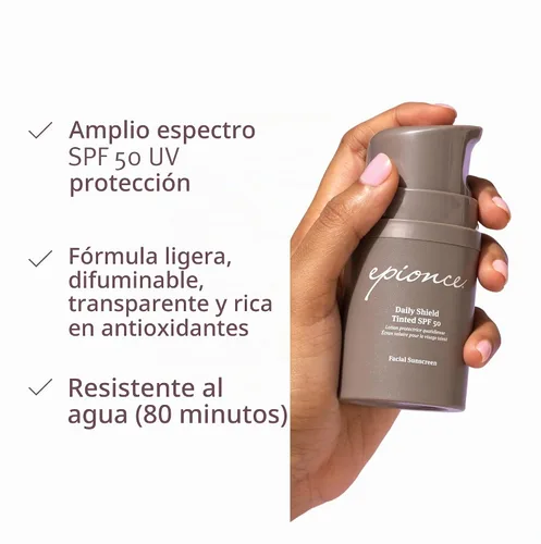 Vista 3 de Epionce Daily Shield Tinted SPF 50 Protector solar facial de amplio espectro antioxidante