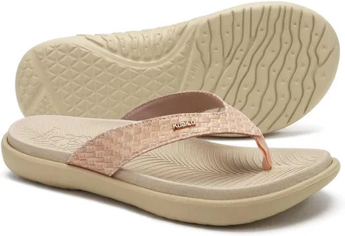 Vista 2 de KuaiLu - Sandalias para mujer, cómodas, buenas para fascitis plantar, buen soporte del arco, estilo pata de gallo, para interior o exterior en verano