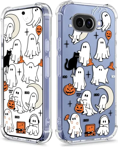 Vista 7 de Funda transparente de fantasma de Halloween (fantasma de Halloween, Google Pixel 7 Pro)