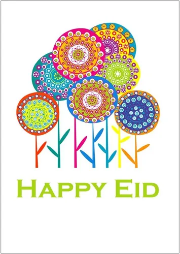 Vista 4 de Happy Eid Flower Party Cupcake Toppers (12 unidades)