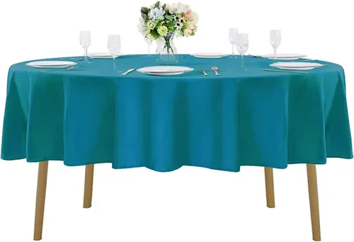 Vista 12 de Mantel rectangular de tela de poliéster lavable de 60 x 120 pulgadas, para decoración de bodas, fiestas, comedores, banquetes