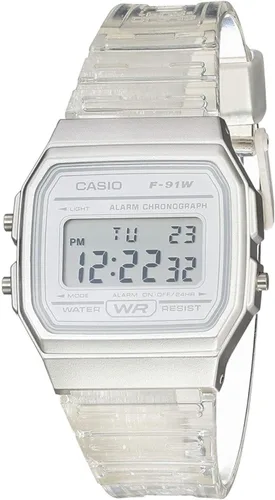 Vista 5 de Casio F91W Series Digital Watch Water Resistant LED Light 1/100 SEC Stopwatch Regular Time Keeping (HR, Min, SEC, PM, Date, Day) Daily