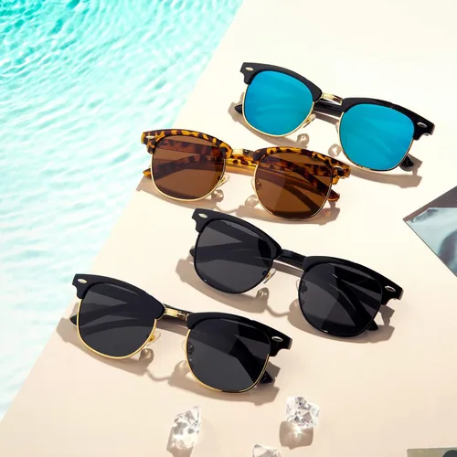 Vista 8 de Pro Acme Gafas de sol polarizadas clásicas sin montura con remaches metálicos
