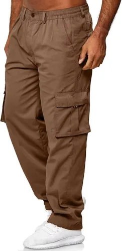 Vista 3 de Pantalones de carga para hombre, ligeros, tácticos, para senderismo, ajuste clásico, múltiples bolsillos