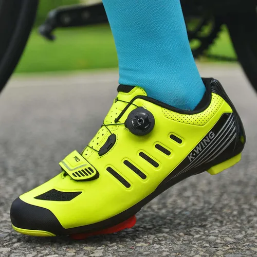 Vista 8 de Zapatos de ciclismo unisex compatibles con Pelaton para interiores, zapatos de bicicleta de carretera, zapatos de bicicleta de montaña para hombres