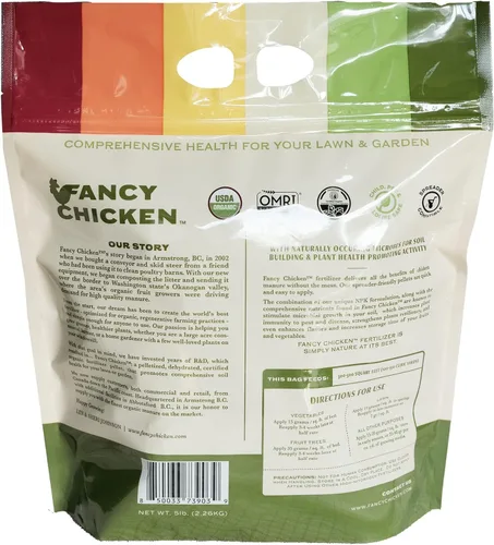 Vista 2 de Abono multiusos Fancy Chicken - 5 libras de estiércol orgánico de pollo en bolitas y seco Alimento vegetal totalmente natural Ideal para plantas