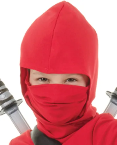 Vista 2 de Boys Ninja Rojo Kids Niño Fancy Dress PartyDisfraz para Halloween