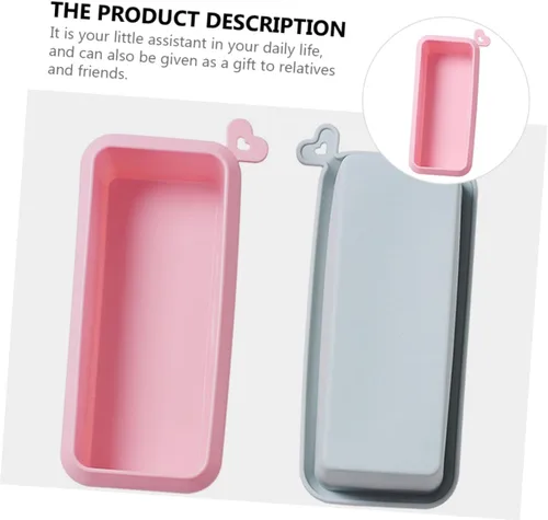 Vista 5 de Rectangular Silicone Cake Mold Non-stick Household Baking Loaf Pan for Toast Bread DIY Cakes Easy Clean Pink