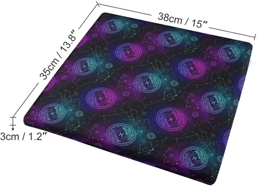 Vista 2 de Square Memory Foam Seat Cushion for Truckers & Office Workers Astrology Pisces Constellation, Ergonomic Lumbar Support & Pain Relief Pad
