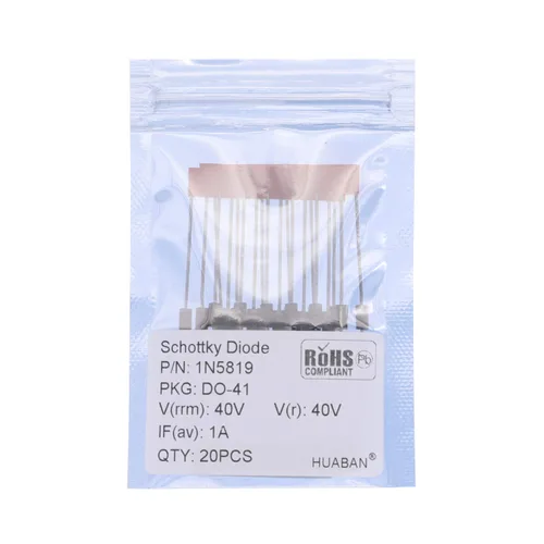 Vista 9 de 20PCS 1N5817 Schottky Barrera Rectificador Diodos 1A 20V DO-41 (DO-204AL) Axial 5817 1 Amp 20 Voltios