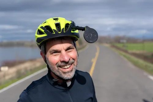Vista 3 de Espejo para casco de ciclismo EVT, zona segura