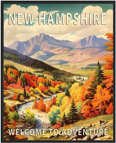 Vista 44 de Póster artístico de Alaska, decoración artística de paisaje retro de Estados Unidos, pintura de montaña y paisaje de aventura para dormitorio, sala