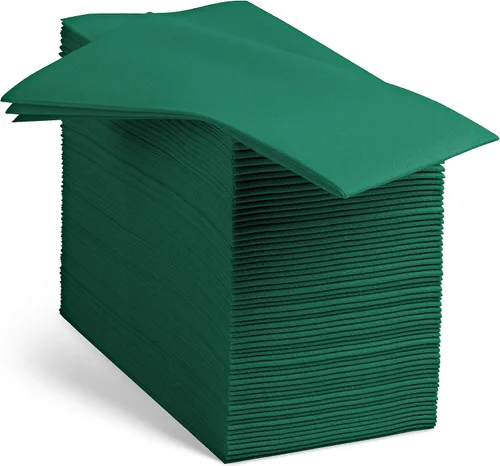 Vista 10 de 100 servilletas de papel de color beige con tacto de lino, suaves y absorbentes, para cocina, fiesta, boda, baño o cualquier ocasión (paquete de 100)