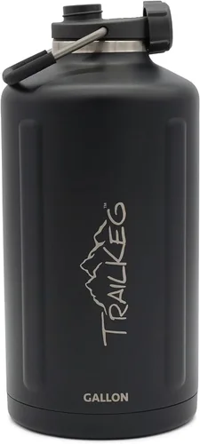 Vista 3 de TrailKeg Botella de agua deportiva, 128 onzas, un galón, acero inoxidable aislado al vacío, doble pared, caliente durante 12 horas, fría durante 48