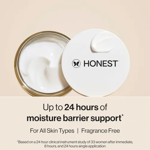 Vista 2 de Honest Beauty Mini crema de hidrogel con ácido hialurónico Crema de agua ligera e hidratante Suave para pieles sensibles, sin fragancia, vegana